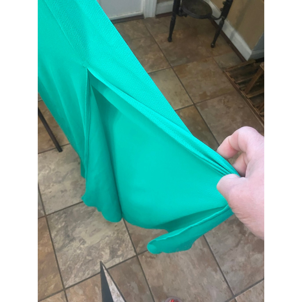 Women's Tyche Green One Shoulder Maxi Dress L - Picture 6 of 7